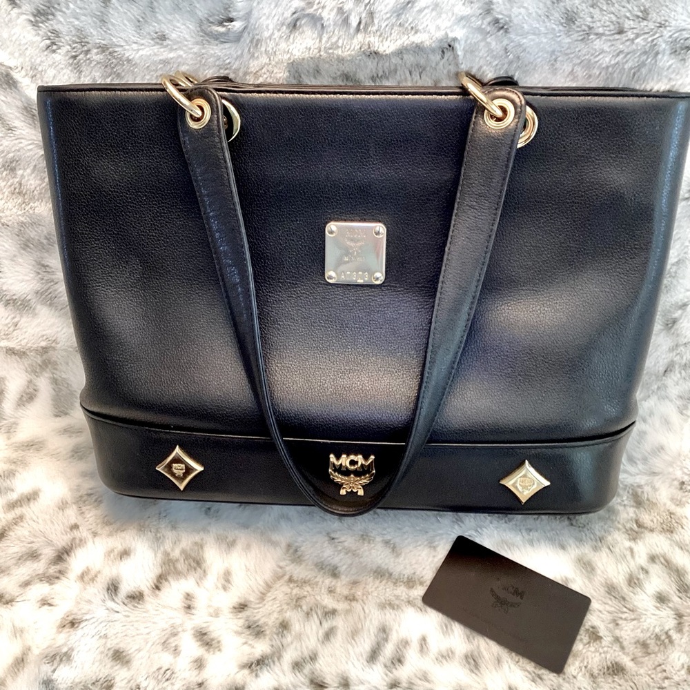MCM Leather Satchel Handbag
